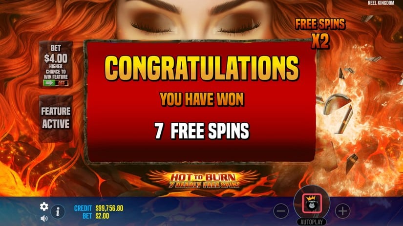 Hot to Burn – 7 Deadly Free Spins slot screen 2