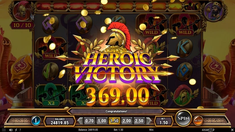 Undefeated Xerxes slot screen 7