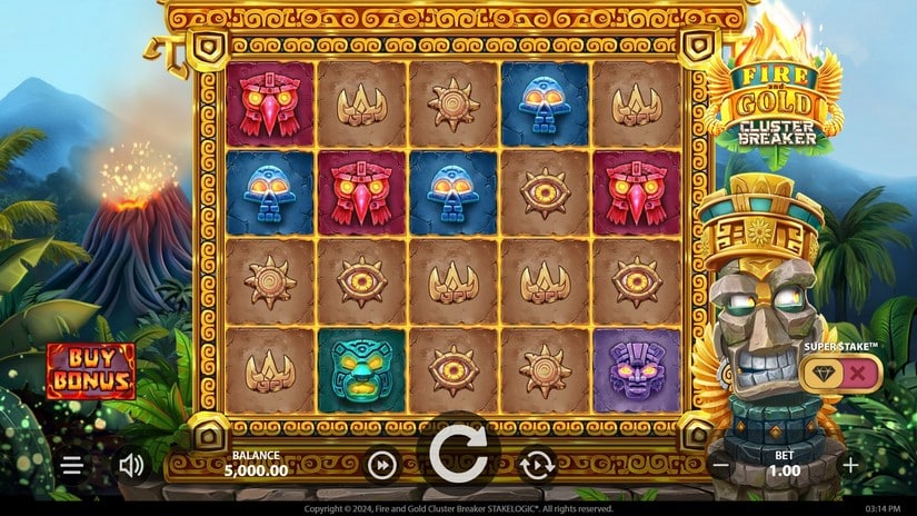 Fire and Gold Cluster Breaker slot screen 1