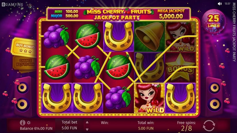 Miss Cherry Fruits Jackpot Party slot screen 6