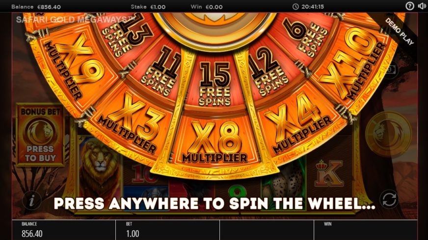 Safari Gold Megaways slot screen 3