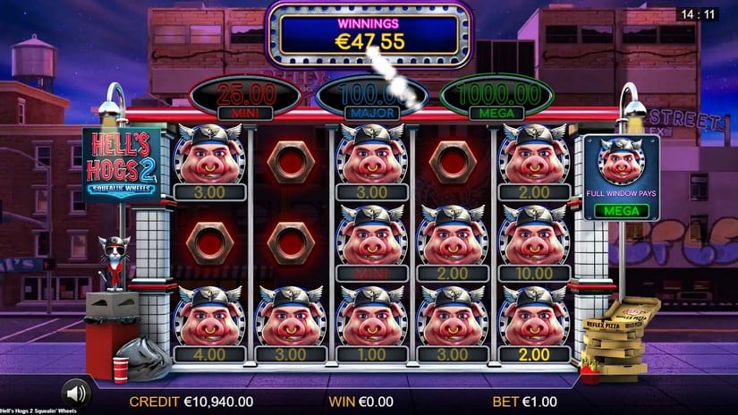 Hell’s Hogs 2 Squelin’ Wheels slot screen 5