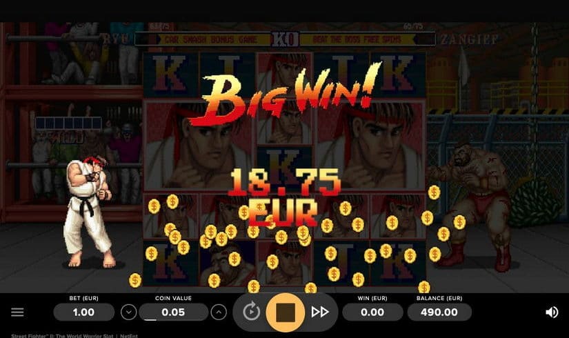 Street Fighter II: The World Warrior slot screen 2