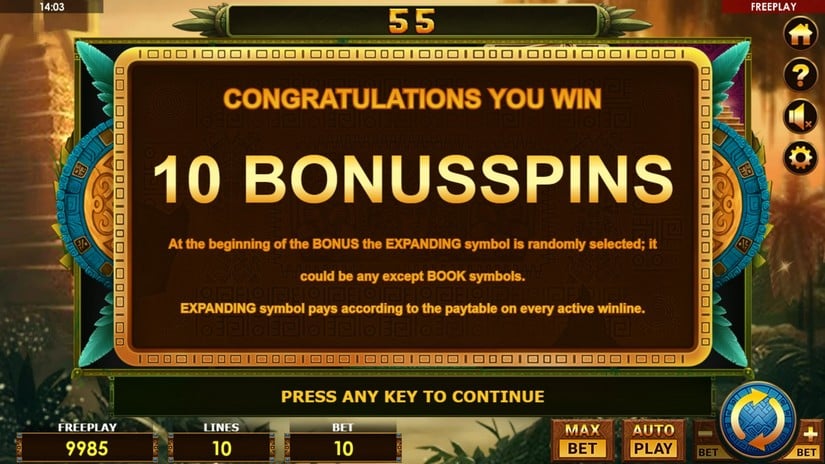Book of Montezuma slot screen 4