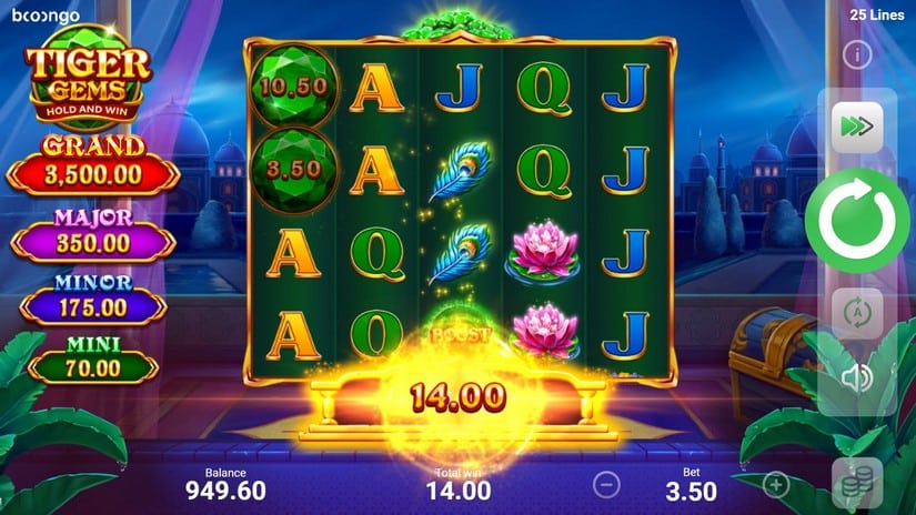 Tiger Gems slot screen 2