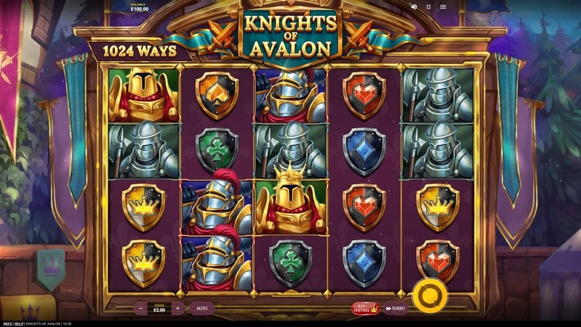 Knights of Avalon slot screen 1