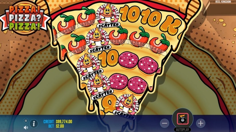 PIZZA! PIZZA? PIZZA! slot screen 2