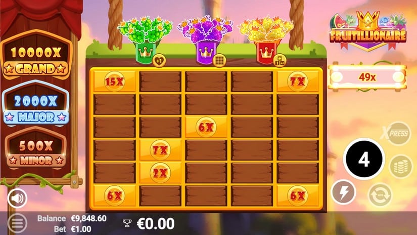 Fruitillionaire slot screen 3