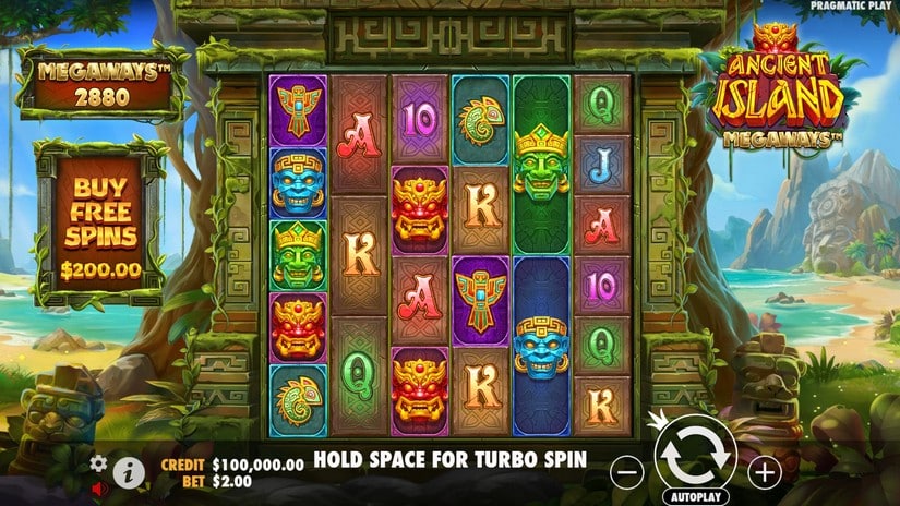 Ancient Island Megaways slot screen 1