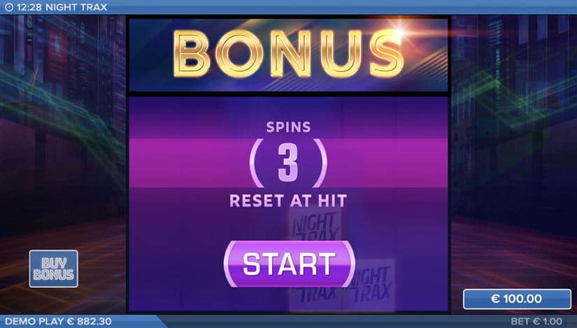 Night Trax slot screen 13