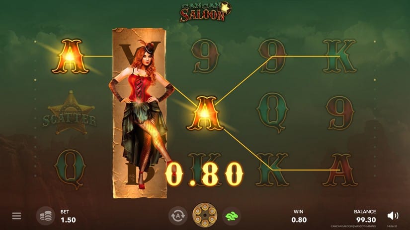 CanCan Saloon slot screen 2