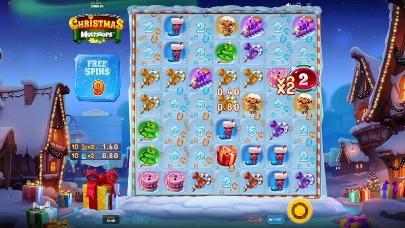 Christmas MULTIHOPS slot screen 4