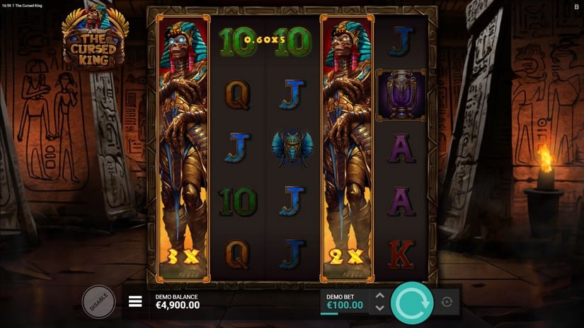 The Cursed King slot screen 2