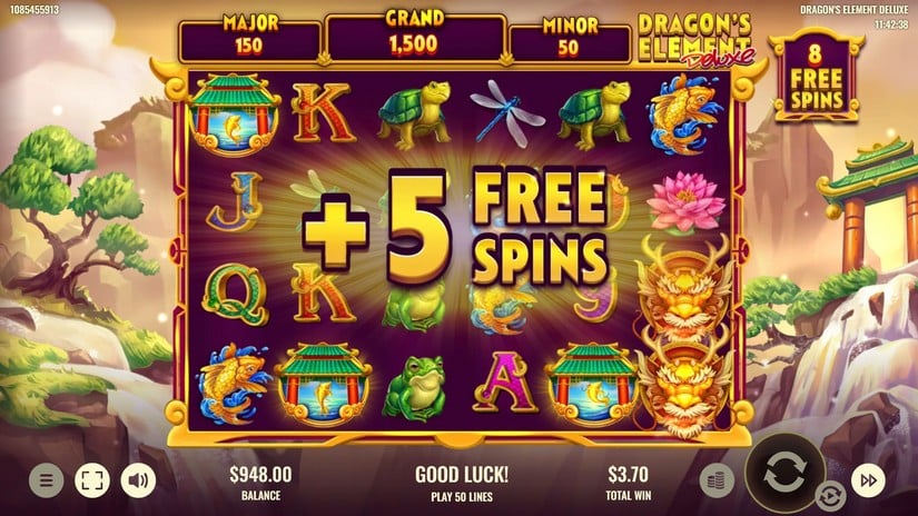 Dragon’s Element Deluxe slot screen 4
