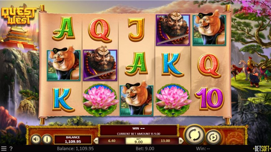 Quest to the West slot screen 1