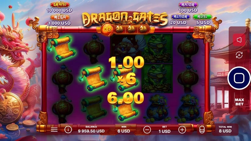 Dragon Gates slot screen 5