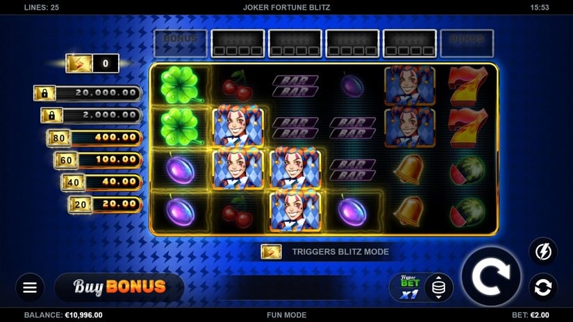 Joker Fortune Blitz slot screen 2