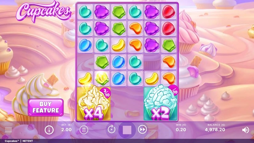 Cupcakes slot screen 2