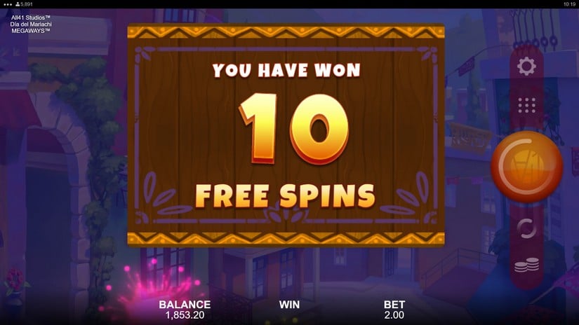 Dia del Mariachi Megaways slot screen 4