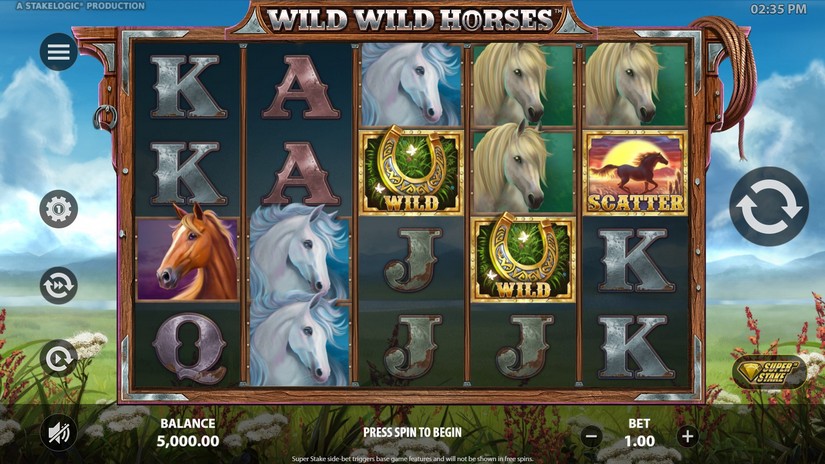 Wild Wild Horses slot screen 1