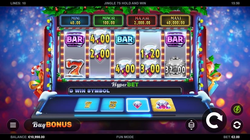 Jingle 7s Hold and Win slot screen 1