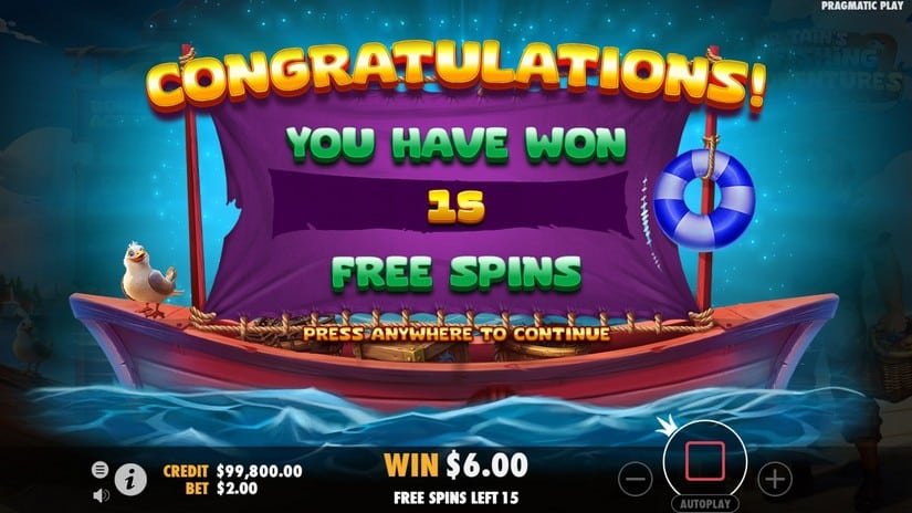 Mr Tain’s Fishing Adventures slot screen 3