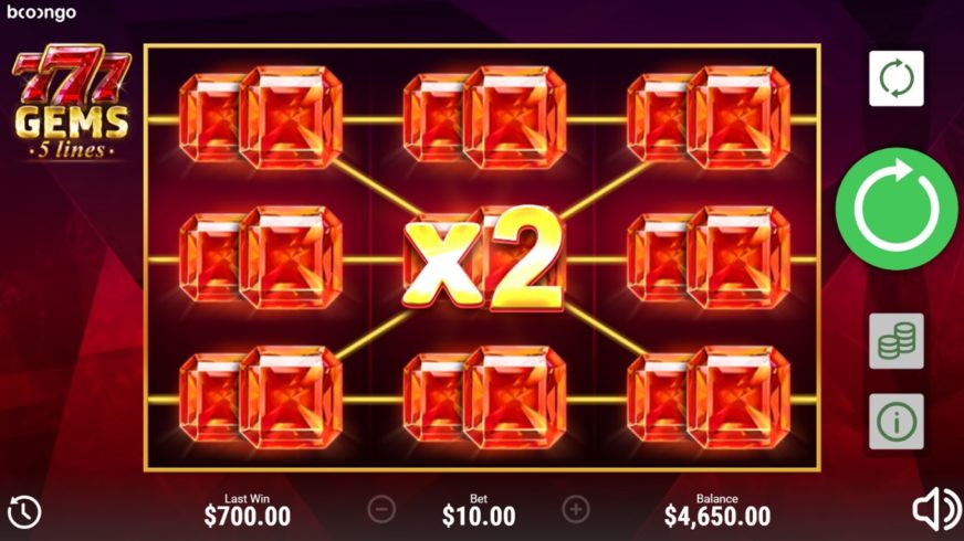 777 Gems slot screen 3