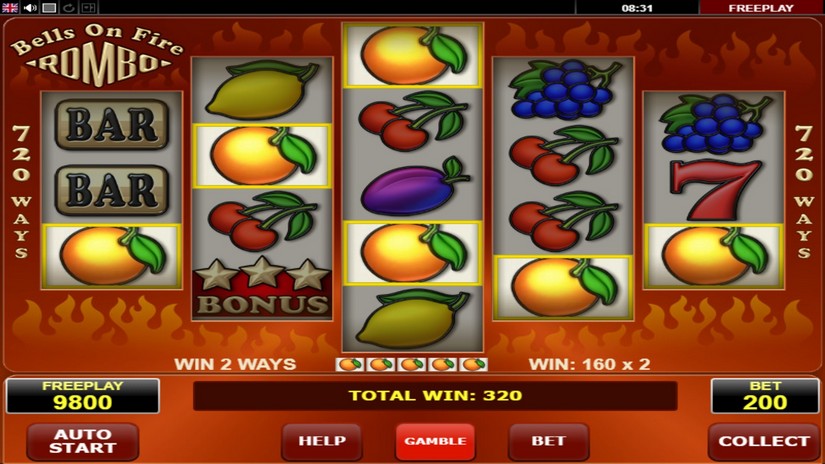 Bells on Fire Rombo slot screen 2