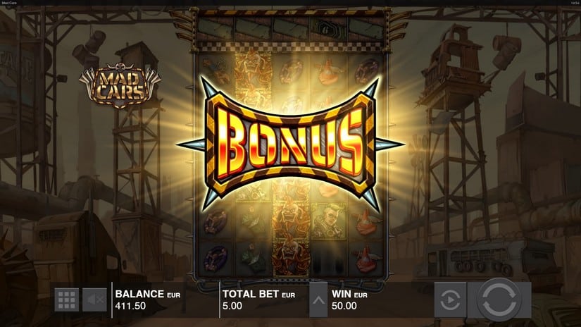 Mad Cars slot screen 3