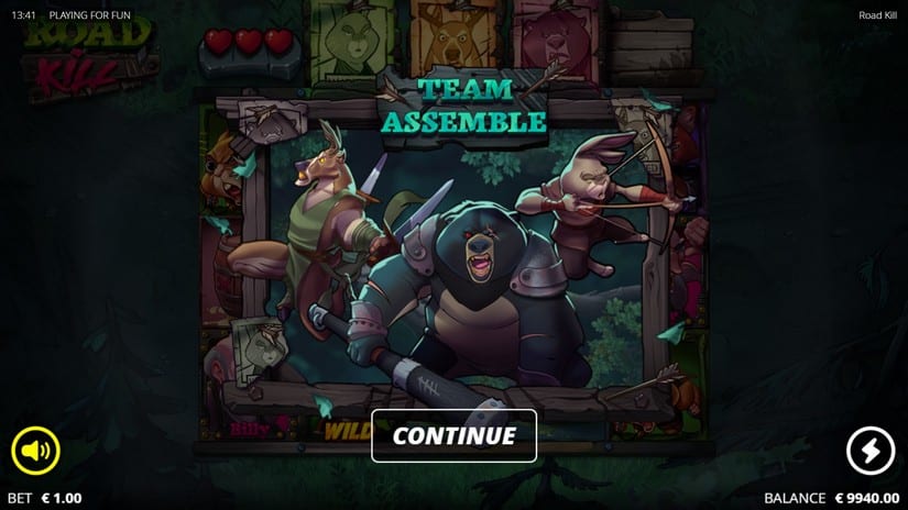 Roadkill slot screen 2
