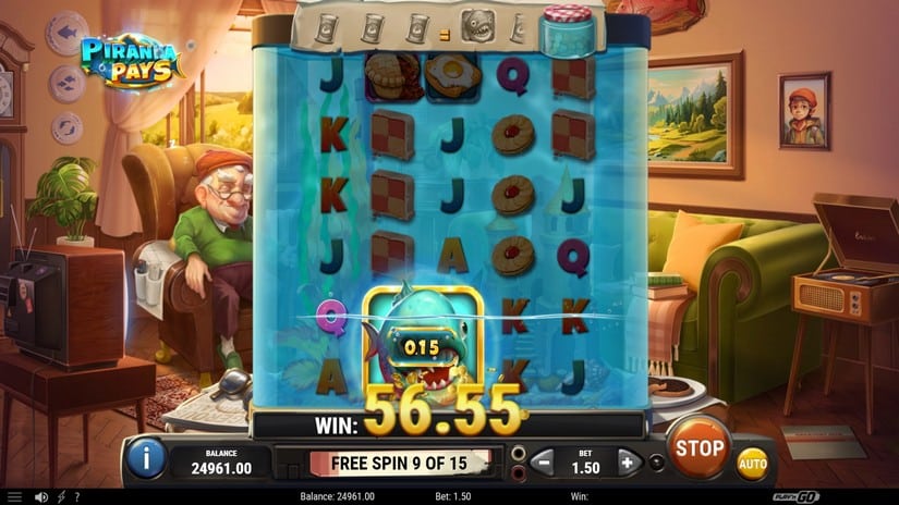 Piranha Pays slot screen 7