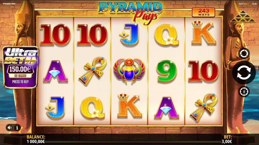 Pyramid Pays slot screen 1