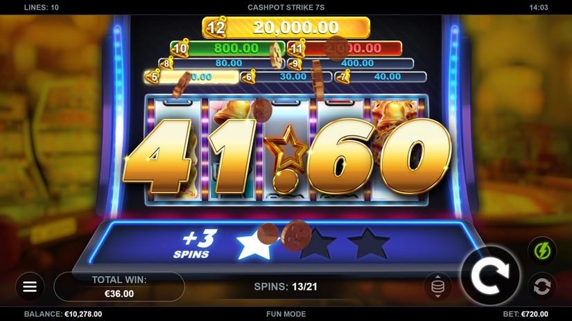 Cashpot Strike 7s slot screen 5