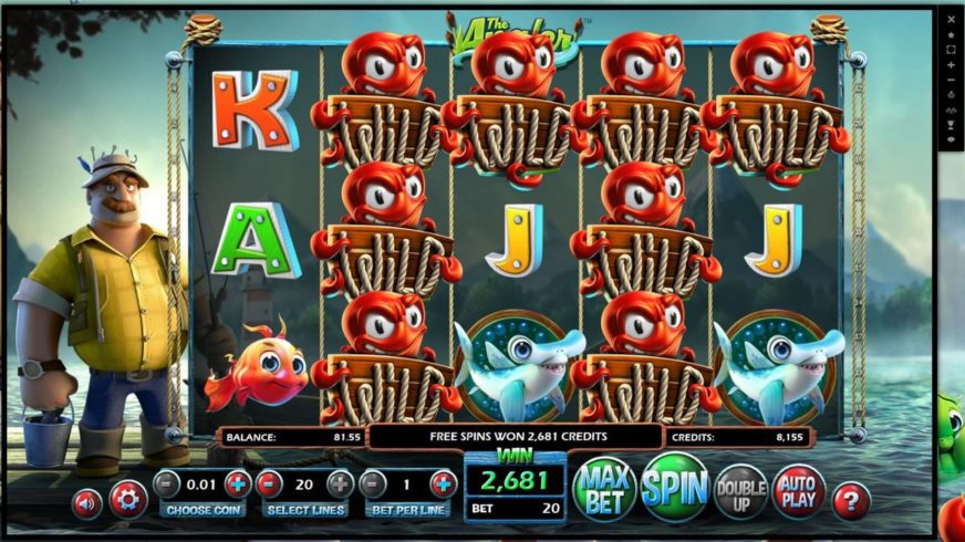 The Angler slot screen 2