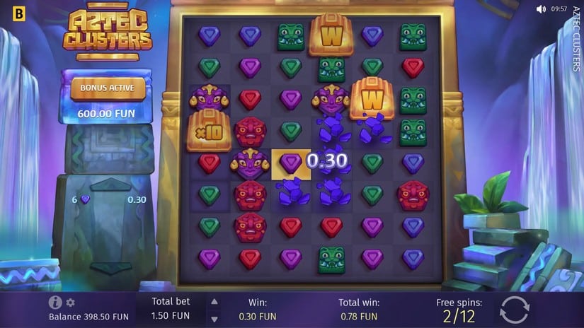 Aztec Clusters slot screen 4