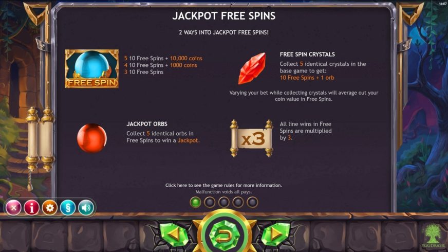 Ozwin’s Jackpots slot screen 3