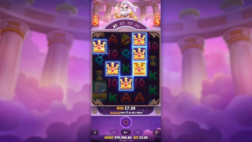 Olympus Wins slot screen 4