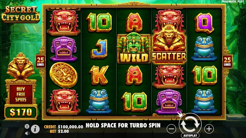 Secret City Gold slot screen 1