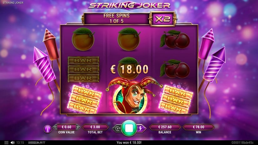 Striking Joker slot screen 7