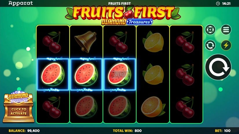 Fruits First – Diamond Treasures slot screen 2