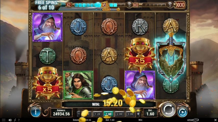 The Sword and The Grail slot screen 6