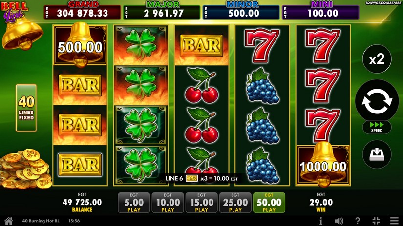 40 Burning Hot Bell Link slot screen 3