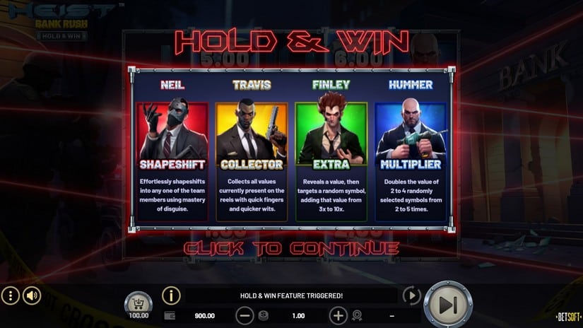 Heist: Bank Rush Hold & Win slot screen 3