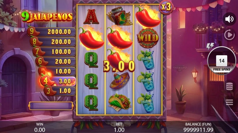 9 Jalapenos slot screen 4