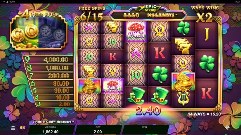 9 Pots of Gold Megaways slot screen 5