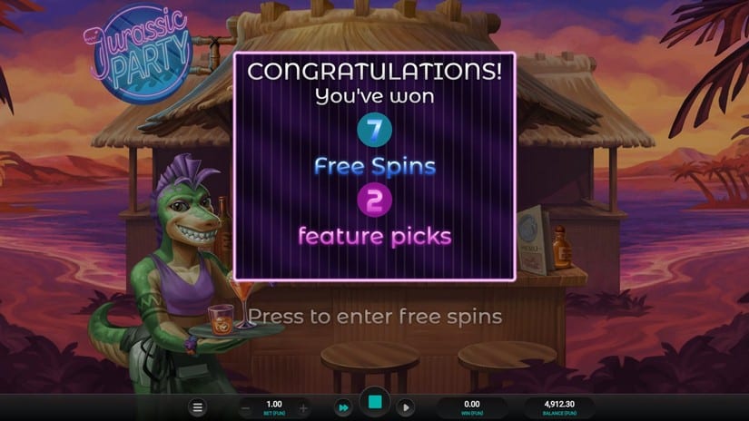 Jurassic Party slot screen 4