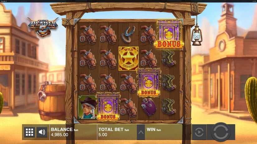 Deadly 5 slot screen 2