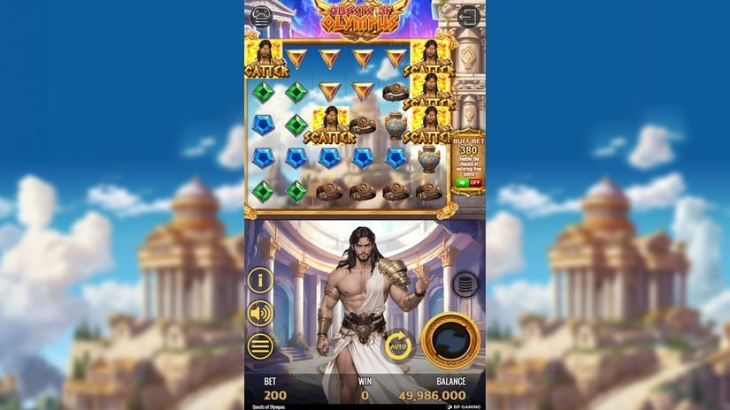 Quests of Olympus slot screen 2