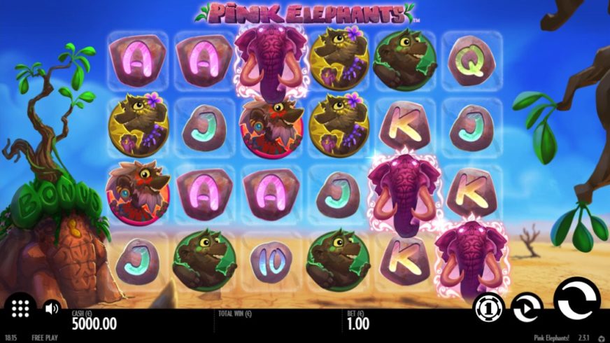 Pink Elephants slot screen 1