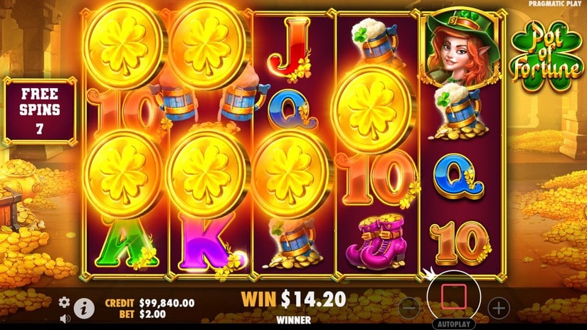 Pot of Fortune slot screen 4